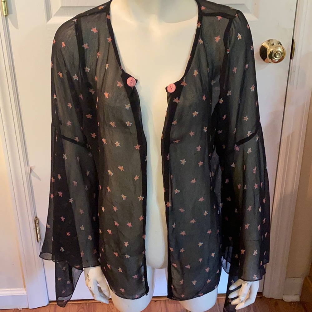 Sheer, Open Front Kimono w/ Full Poet Sleeves 🌸